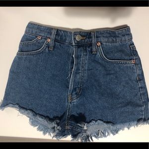 Michelle denim collection high rise shorts